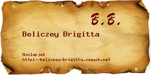 Beliczey Brigitta névjegykártya